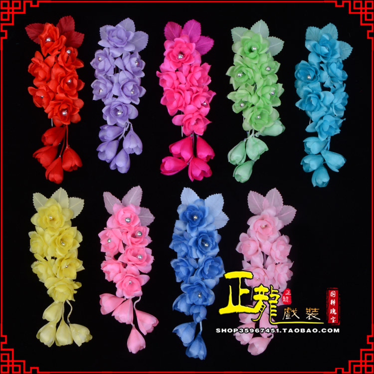鄂托克前旗鬓花头饰小花头花 真丝绢花